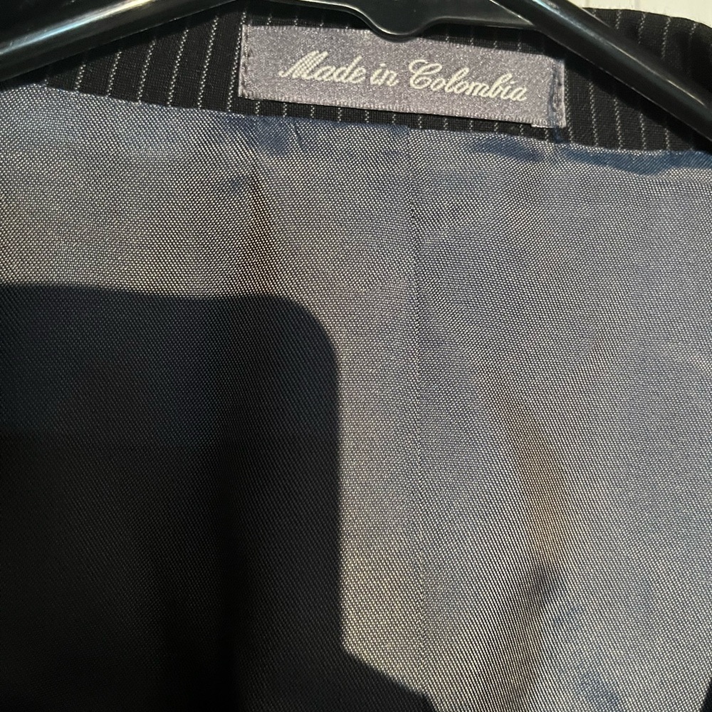Oscar De La‎ Renta  Blazer Sports Coat Men striped office  Black 42R - Picture 4 of 7